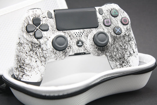 PS4 Controller "Marble White" mit Zweier-Paddles