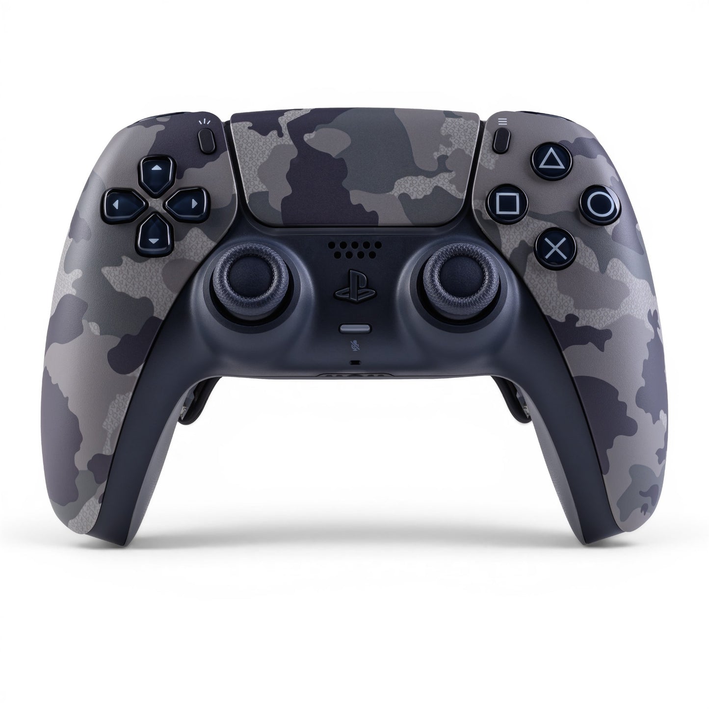 PS5 Controller Grey Camouflage – Vorderseite, 4er Paddles
