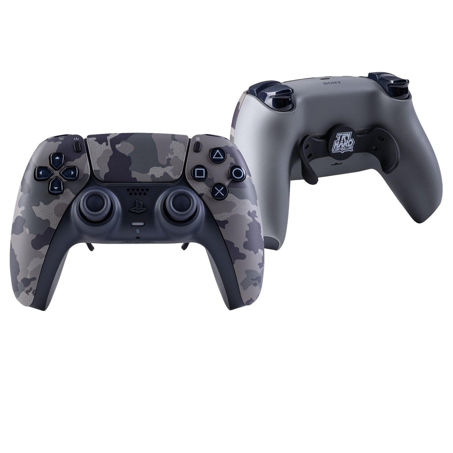 PS5 Controller Grey Camouflage – Vorder- & Rückseite, 2er Paddles