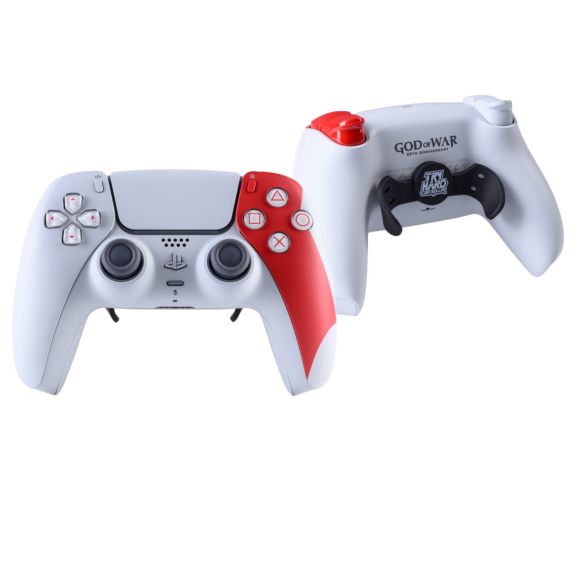 PS5 Controller God of War 20th Anniversary – Vorder- & Rückseite, 2er Paddles