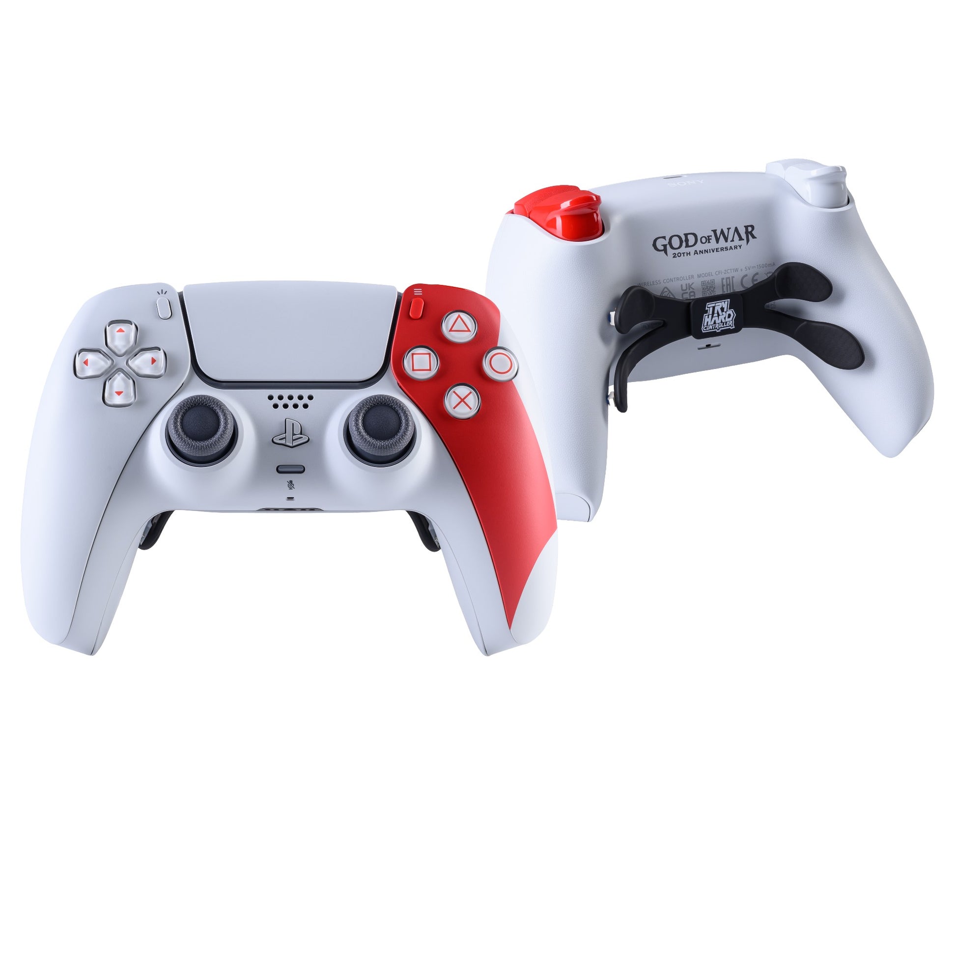 PS5 Controller God of War 20th Anniversary – Vorder- & Rückseite, 4er Paddles