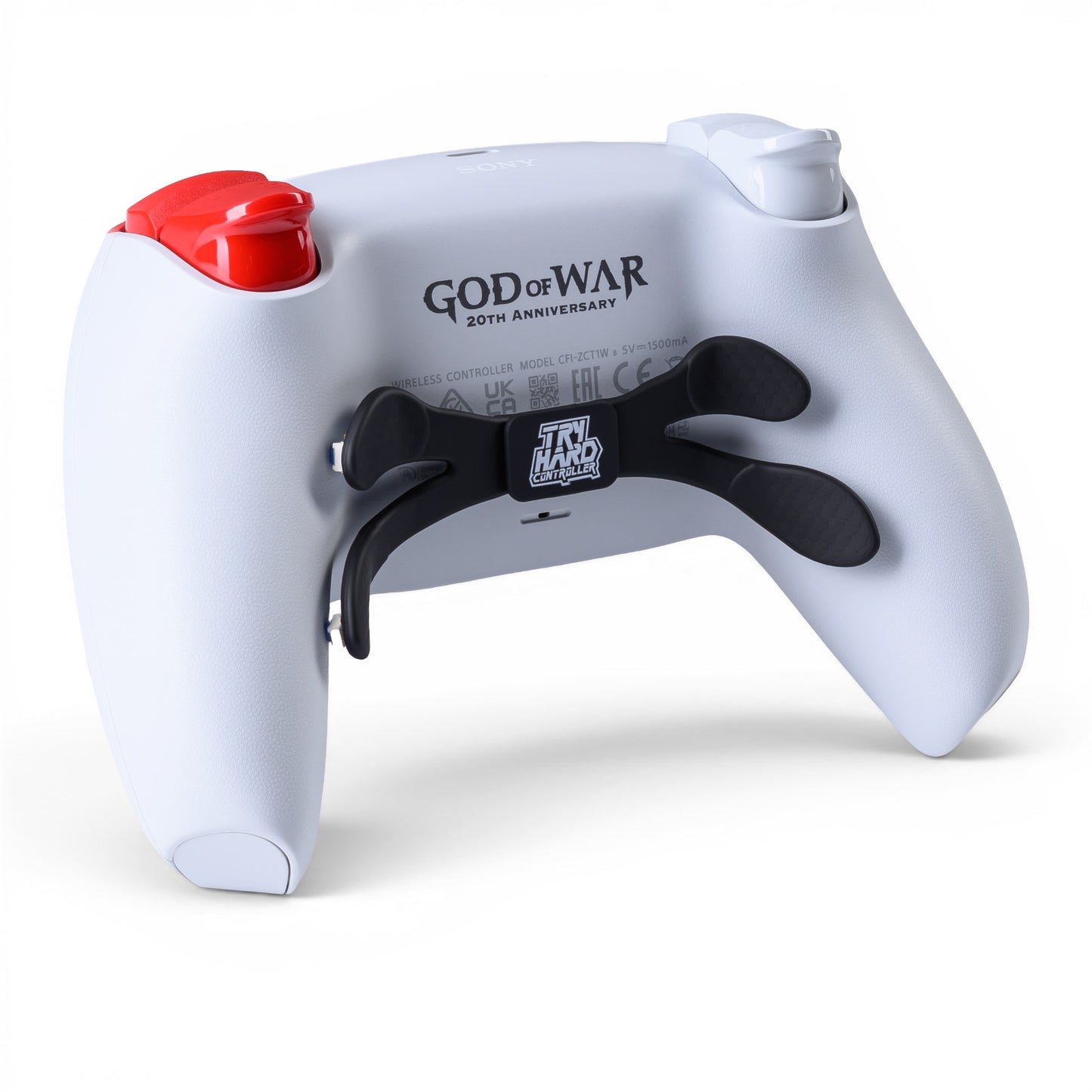 PS5 Controller God of War 20th Anniversary – Rückseite seitlich, 4er Paddles