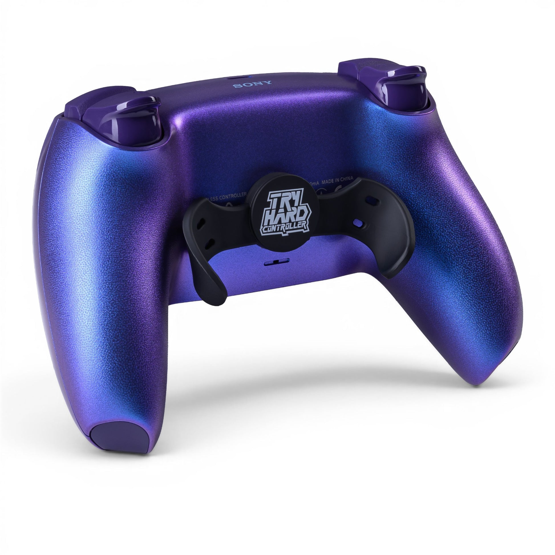 PS5 Controller Chroma Indigo – Rückseite seitlich, 2er Paddles