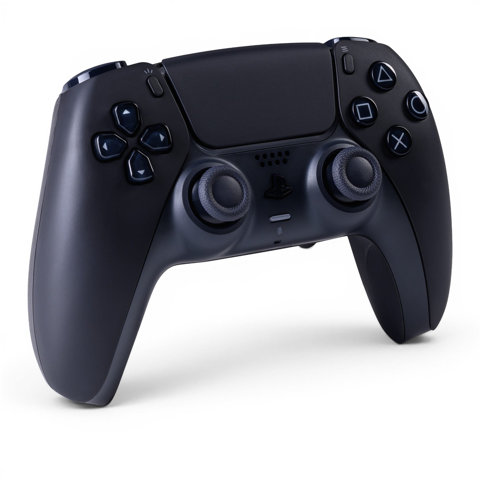 PS5 Controller Midnight Black – Vorderseite seitlich, 2er Paddles