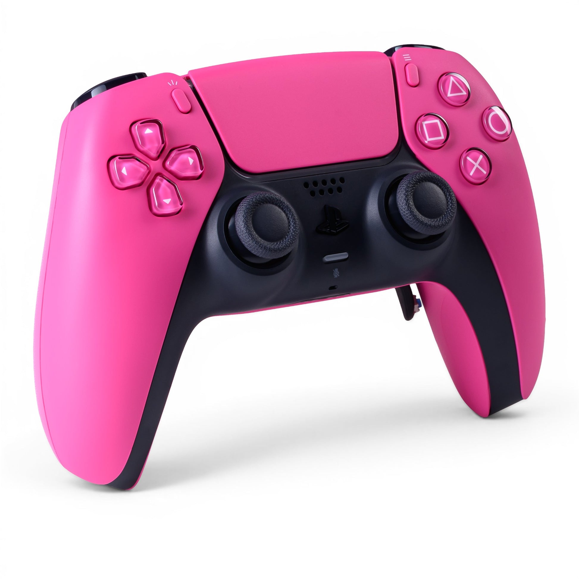 PS5 Controller Nova Pink – Vorderseite seitlich, 4er Paddles