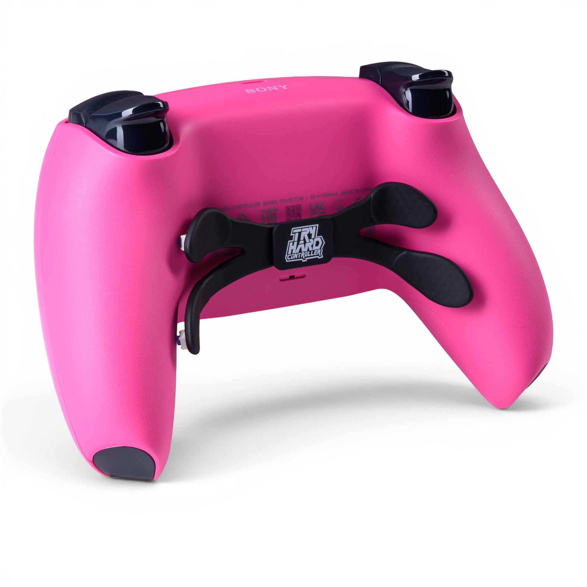 PS5 Controller Nova Pink – Rückseite seitlich, 4er Paddles