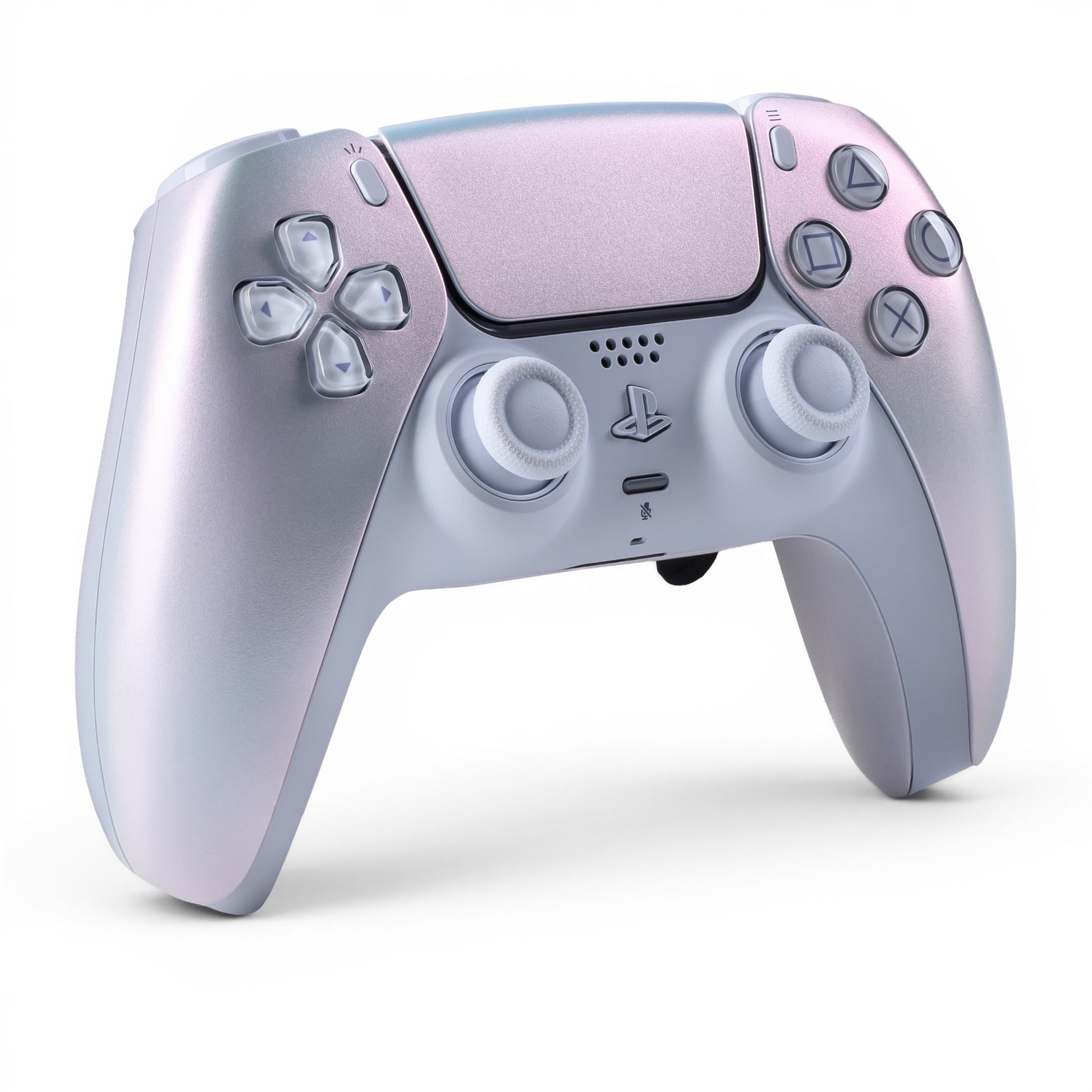 PS5 Controller Chroma Pearl – Vorderseite seitlich, 2er Paddles