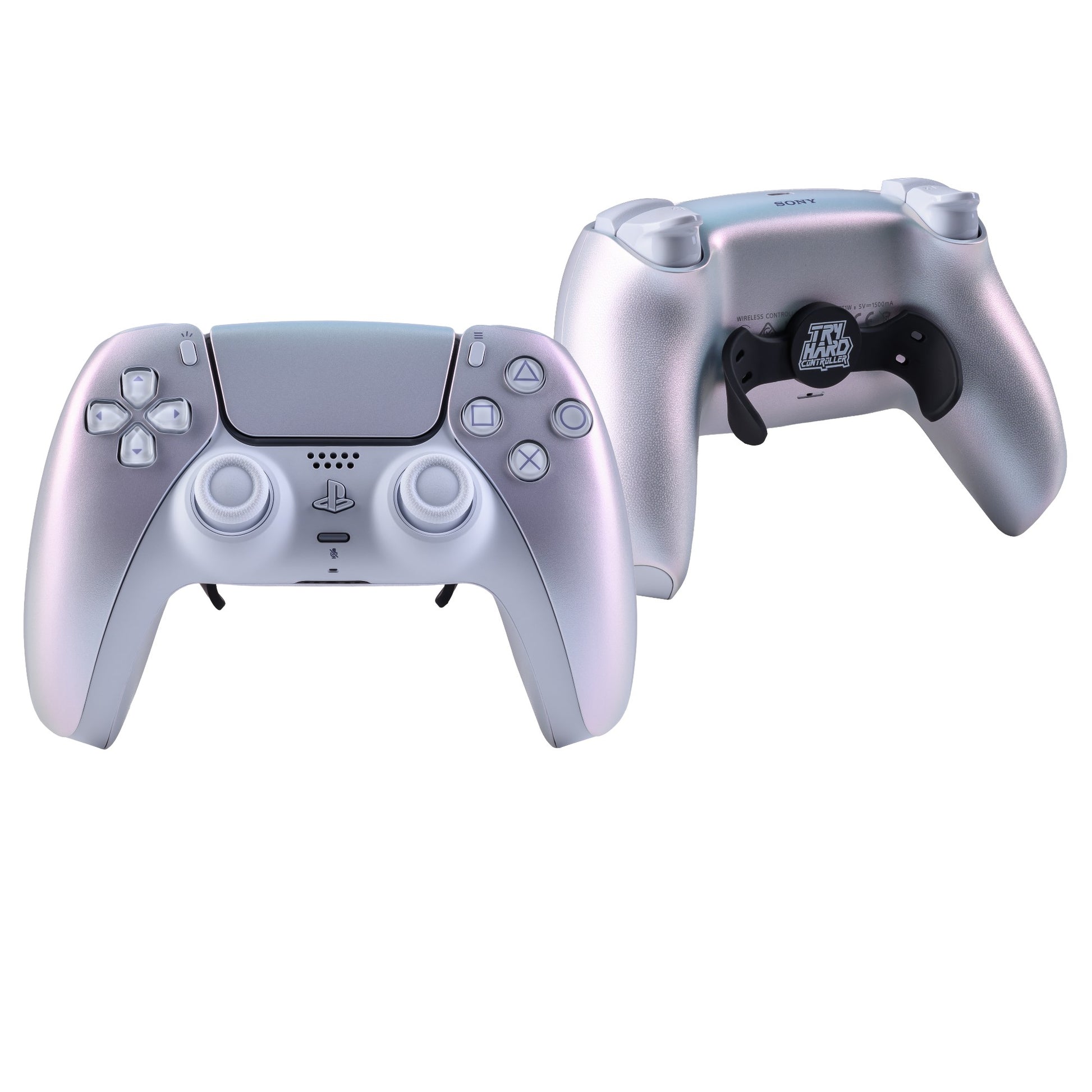 PS5 Controller Chroma Pearl – Vorder- & Rückseite, 2er Paddles
