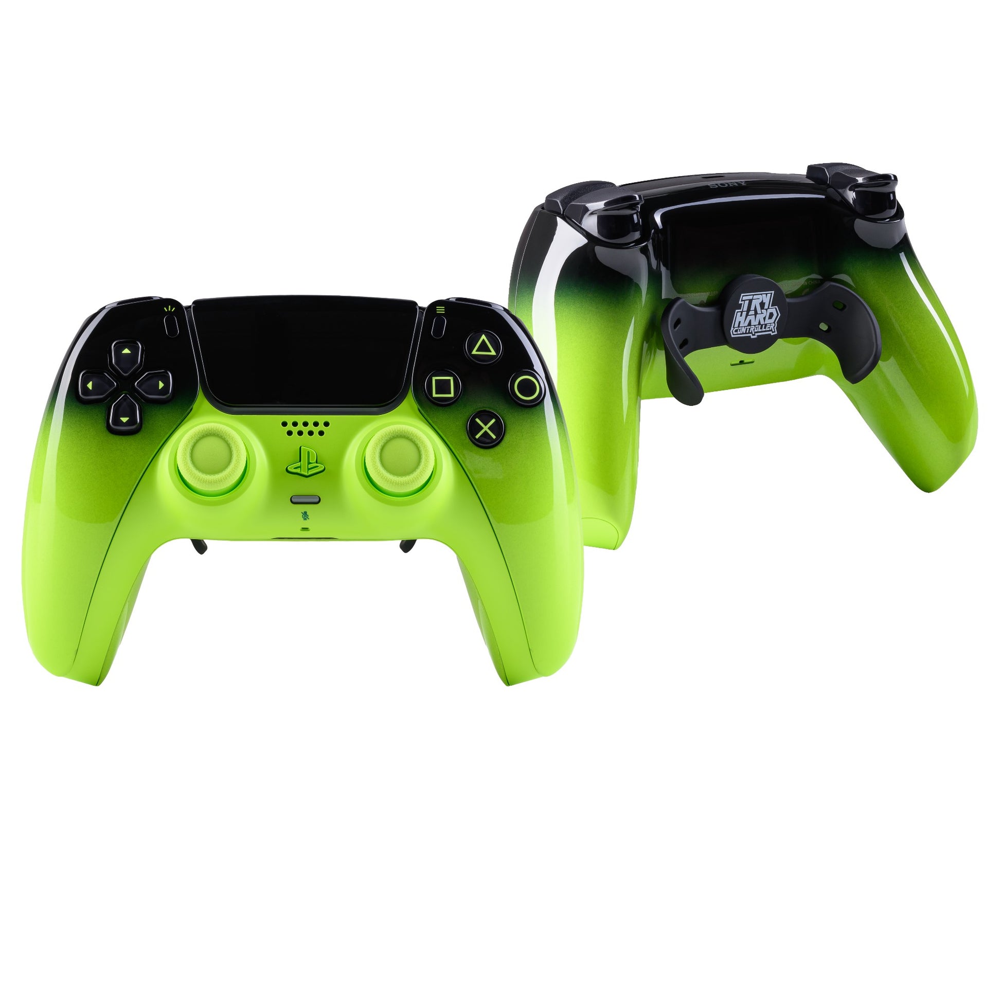 PS5 Controller Remix Green – Vorder- & Rückseite, 2er Paddles
