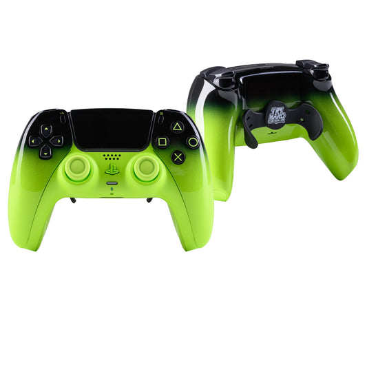 PS5 Controller Remix Green – Vorder- & Rückseite, 2er Paddles