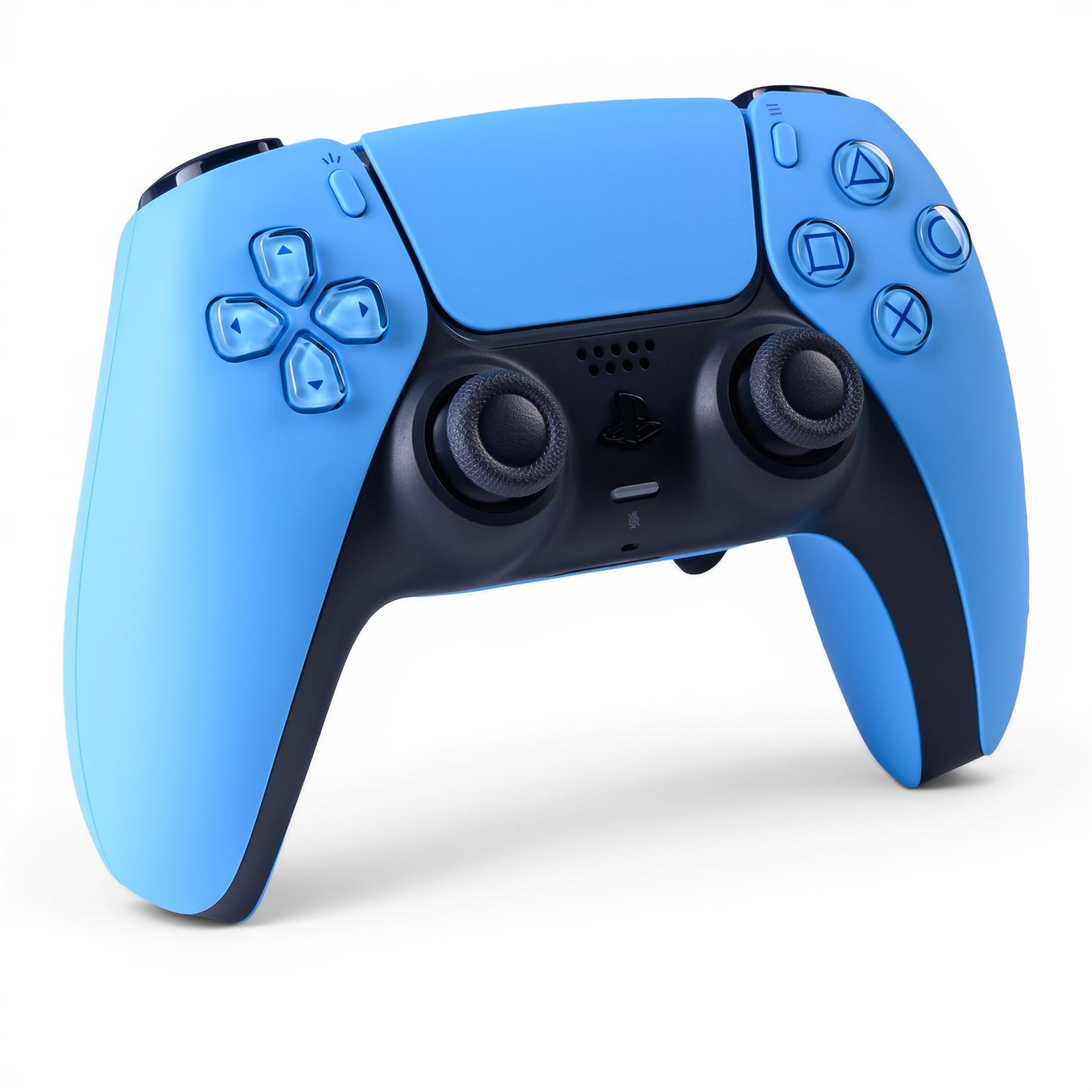 PS5 Controller Starlight Blue – Vorderseite seitlich, 2er Paddles