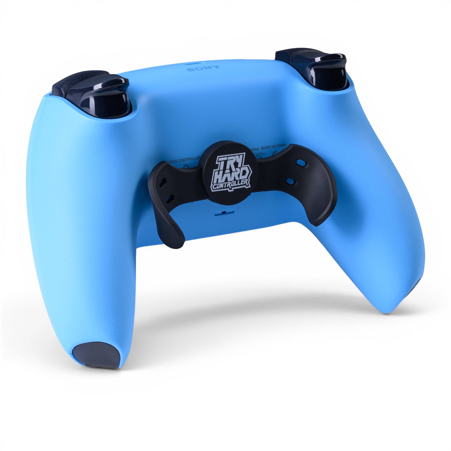 PS5 Controller Starlight Blue – Rückseite seitlich, 2er Paddles