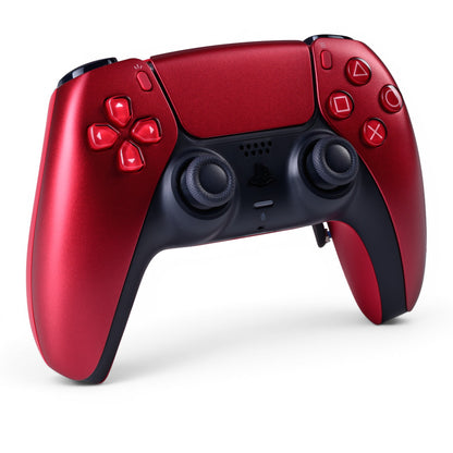 PS5 Controller Volcanic Red – Vorderseite seitlich, 4er Paddles