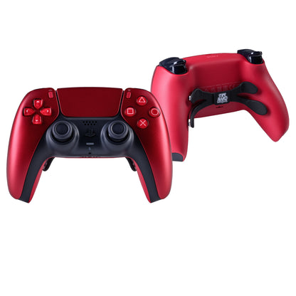 PS5 Controller Volcanic Red – Vorder- & Rückseite, 4er Paddles