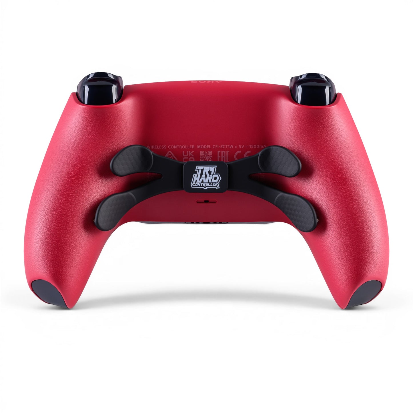 PS5 Controller Volcanic Red – Rückseite, 4er Paddles
