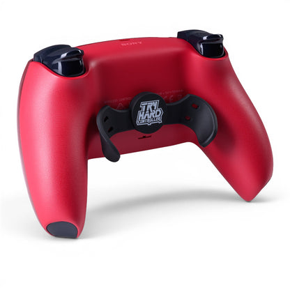 PS5 Controller Volcanic Red – Rückseite seitlich, 2er Paddles
