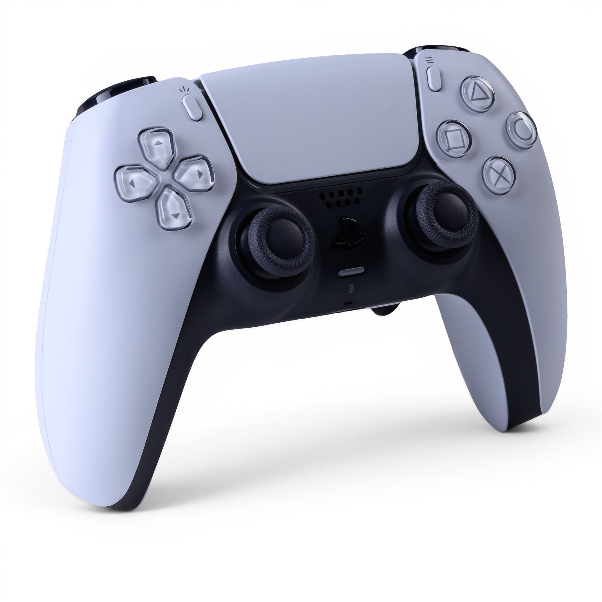 PS5 Controller White – Vorderseite seitlich, 2er Paddles