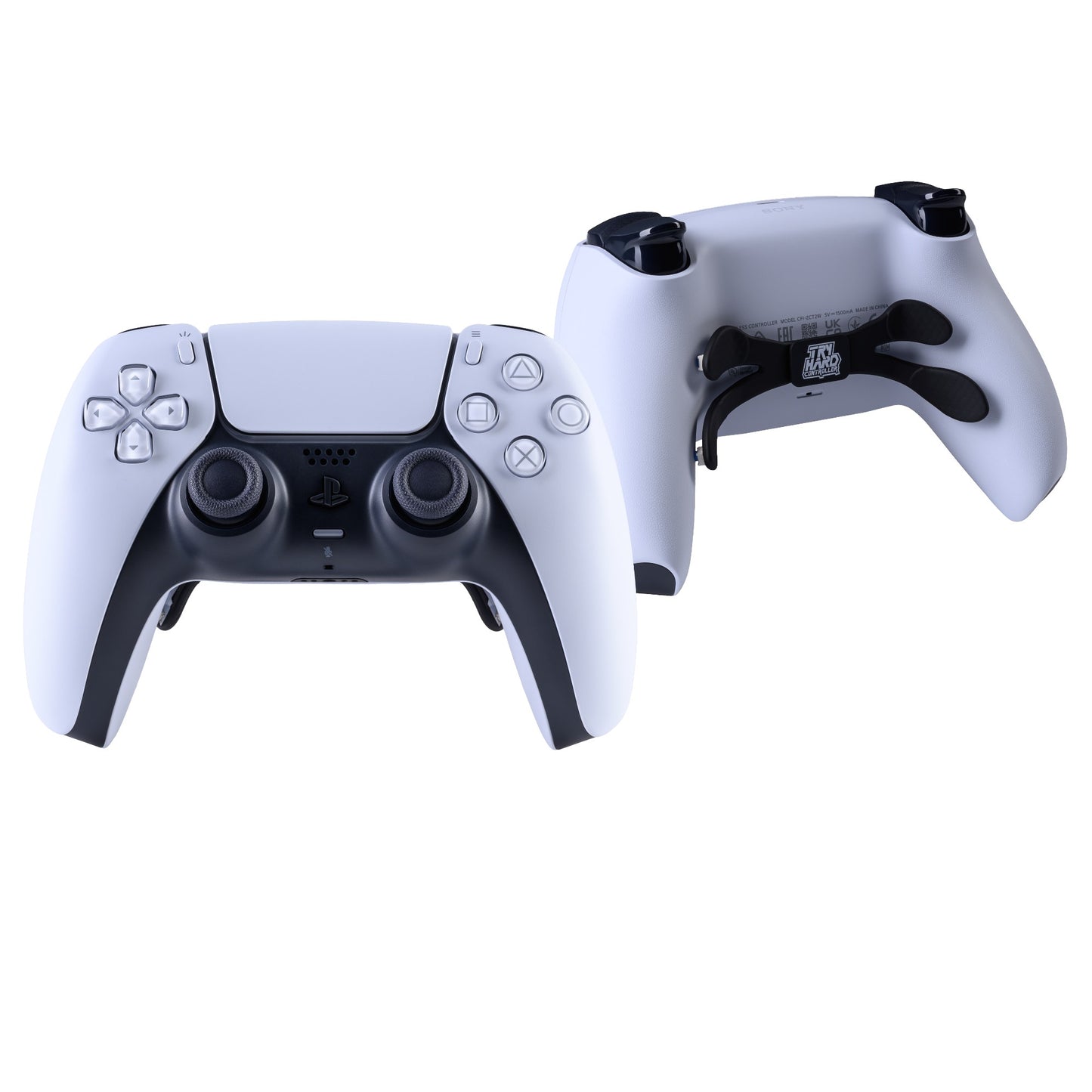 PS5 Controller White – Vorder- & Rückseite, 4er Paddles