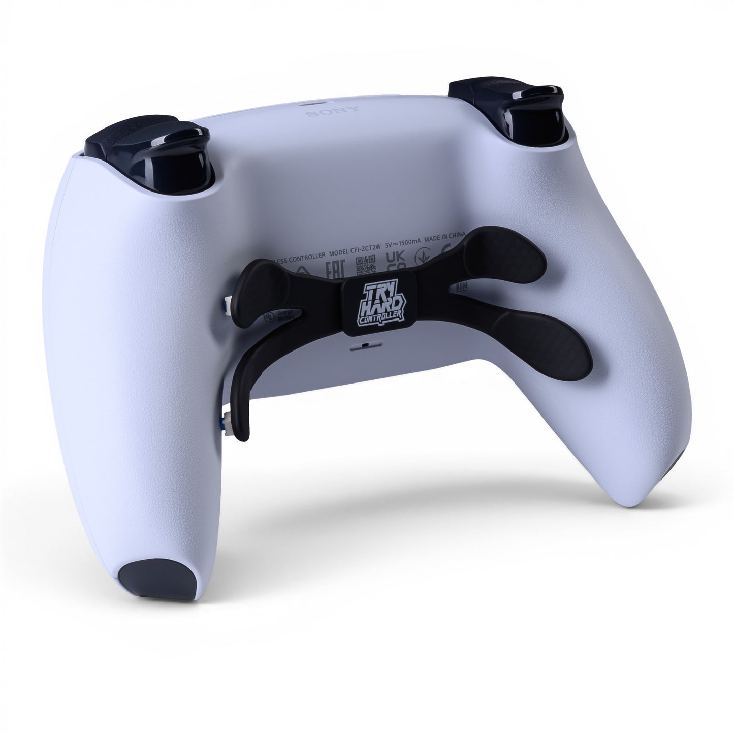 PS5 Controller White – Rückseite seitlich, 4er Paddles